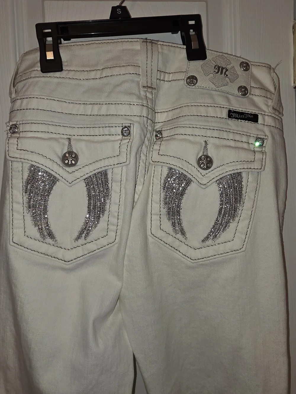 Miss Me Cream Bootcut Jeans - Picture 4 of 5